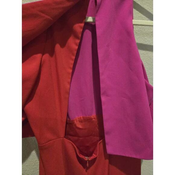 Jill Stuart Women's Colorblock Maxi Dress Size 8 One-Shoulder - Picture 7 of 9